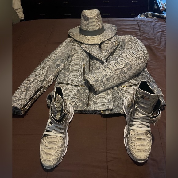 Python Snakeskin High Top Sneakers - Picture 15 of 17